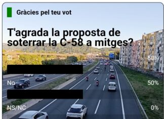 Nova pregunta de l’enquesta de la Revista Digital de Ripollet: t’agrada la proposta de soterrar a mitges la C-58?